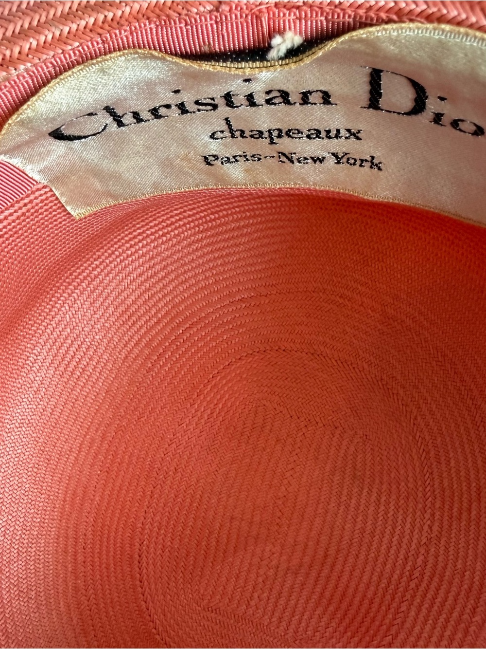 CHRISTIAN DIOR Vintage 60’s Chapeaux Straw Floral Hat - Picture 7 of 8